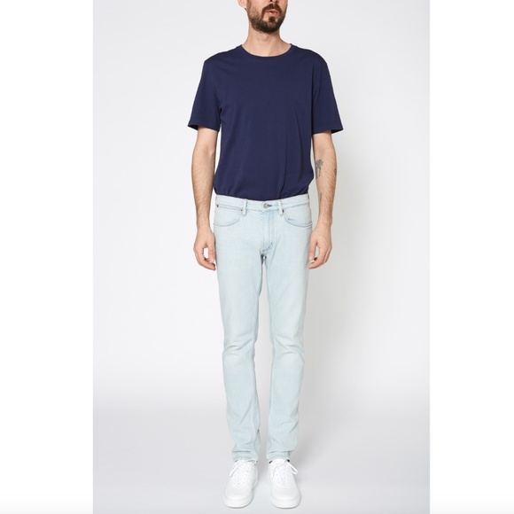 Acne Studios Max Slim Fit Jeans in Light Blue - Picture 2 of 9